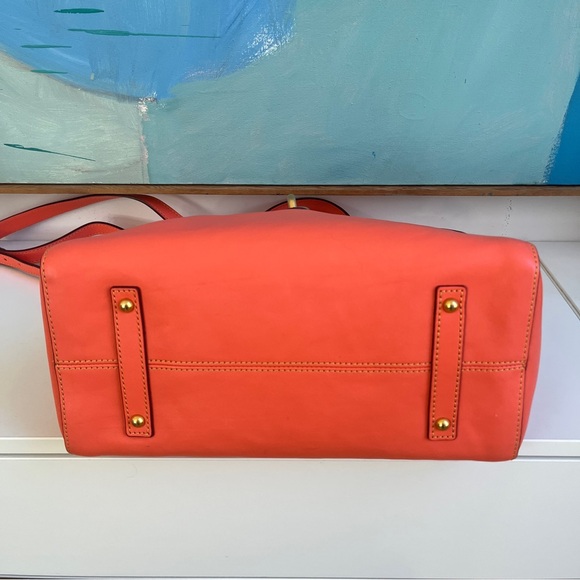 Rare Salmon Large Amelia Tote in Vachetta Florentine Leather Dooney & Bourke - Picture 6 of 16